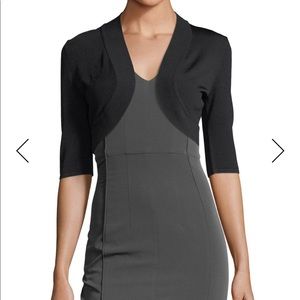 Teri Jon Half-Sleeve Stretch Jersey Shrug